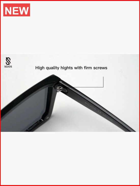 Square Big Sunglasses Thick Frame Flat Top Mirrored Goggle Lens UV400 Protection main image 6